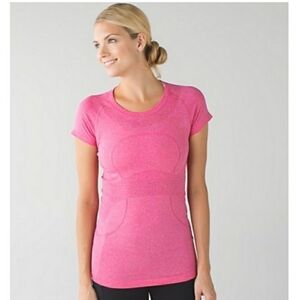 Swiftly Size 6 Pink Short Sleeve Athletic Top